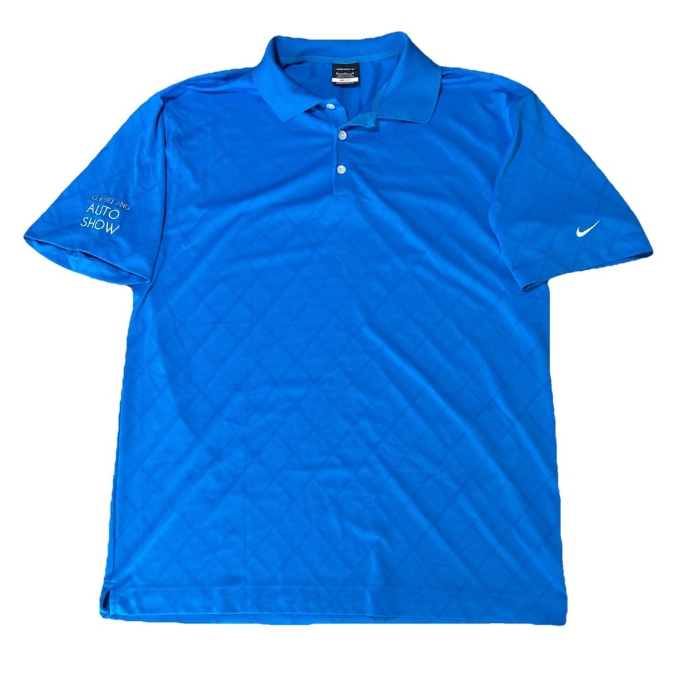 Vintage NikeGolf Men's Polo Golf Shirt Cleveland Auto Show Dri Fit Size XL